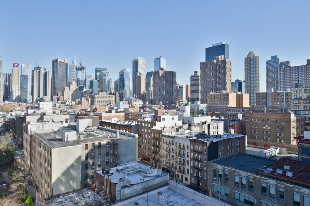 view of NYC skyline from Midtown New York